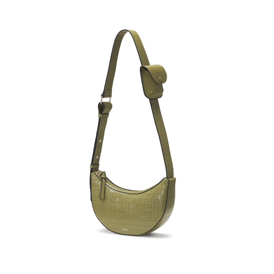Oryany Rookie Croco Crossbody Medium Handbags Leaf Olive 