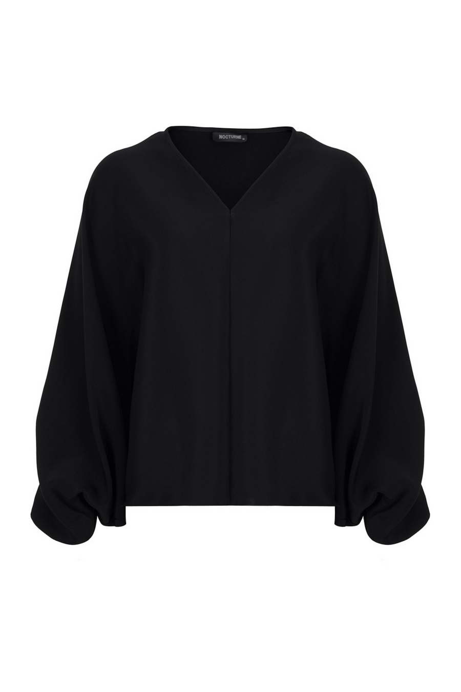 Black Batwing Sleeve Oversized Top