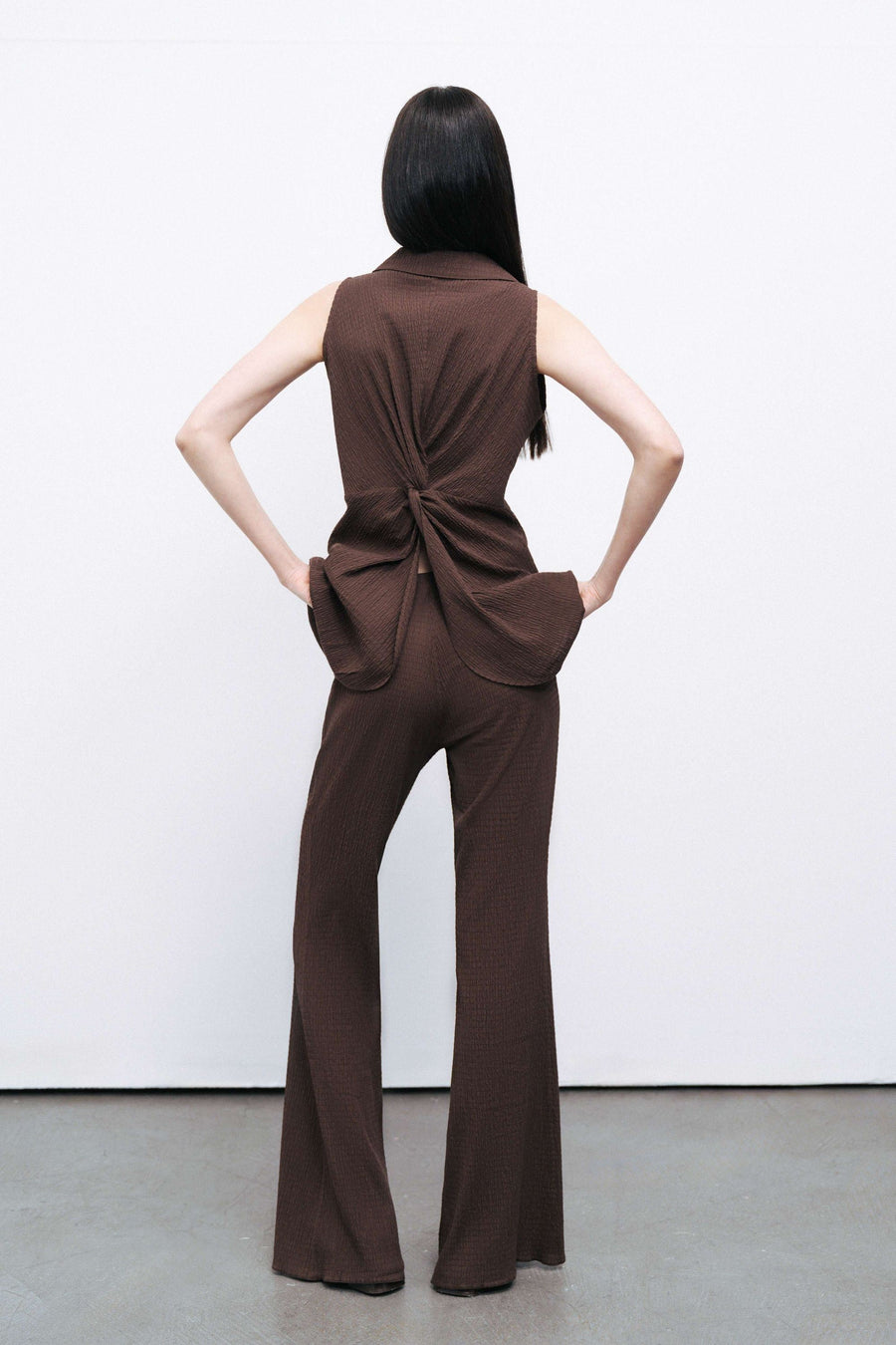 Brown Flared Pants