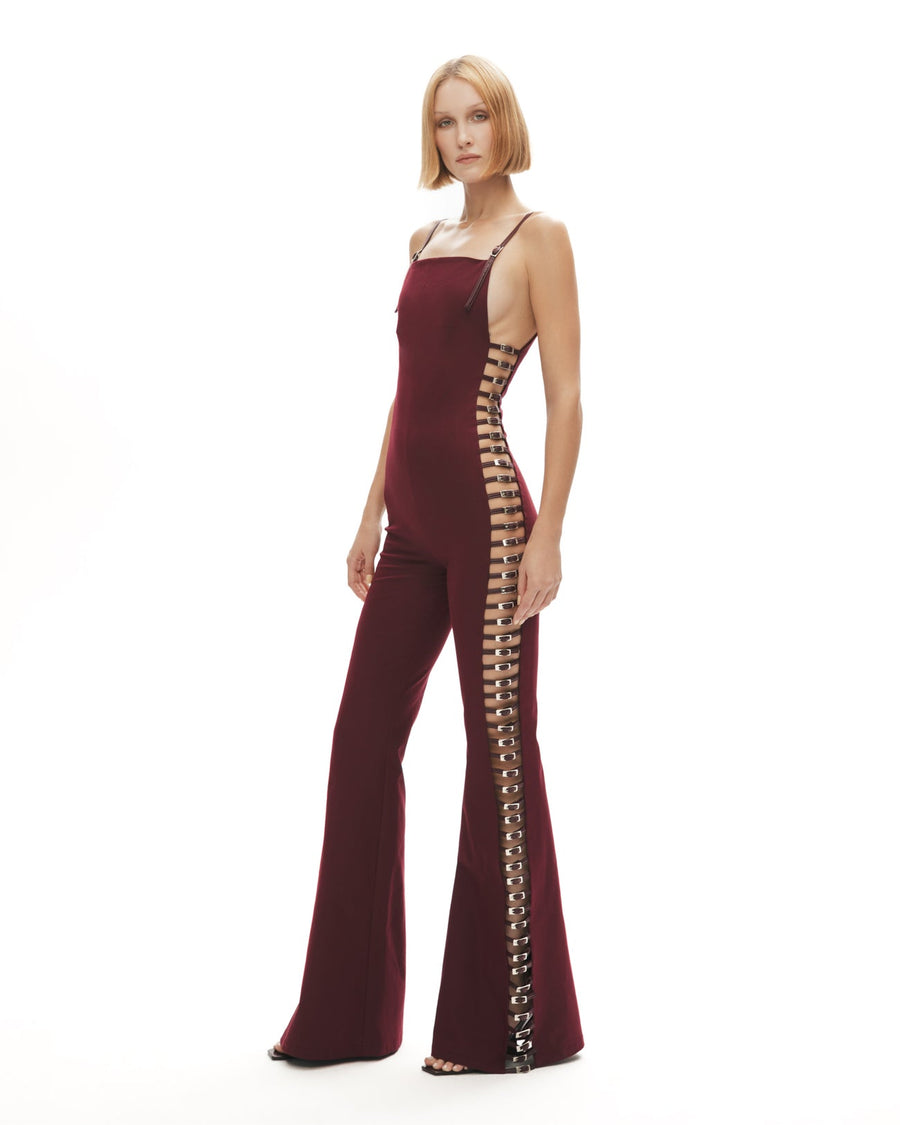 Khela The Label Provocatrix Jumpsuit in Merlot   - Porterist 3