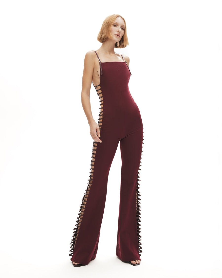 Khela The Label Provocatrix Jumpsuit in Merlot   - Porterist 2