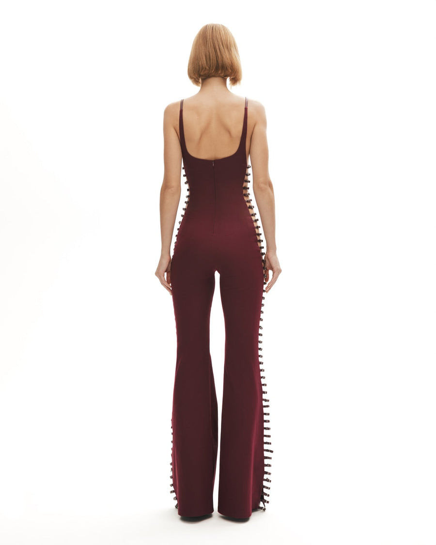 Khela The Label Provocatrix Jumpsuit in Merlot   - Porterist 4