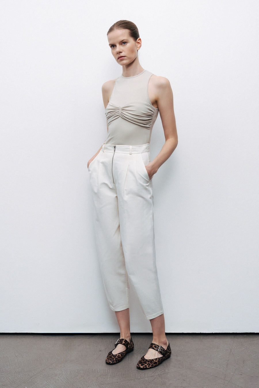Ivory Twist Detailed Bodysuit