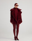 Mobby Fur Jacket Burgundy