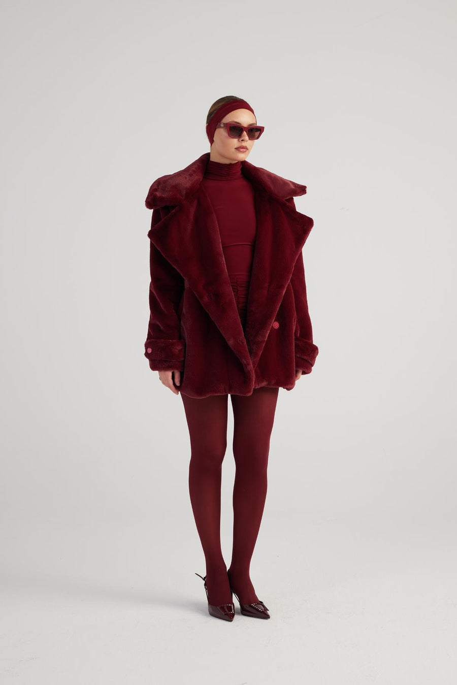 Mobby Fur Jacket Burgundy