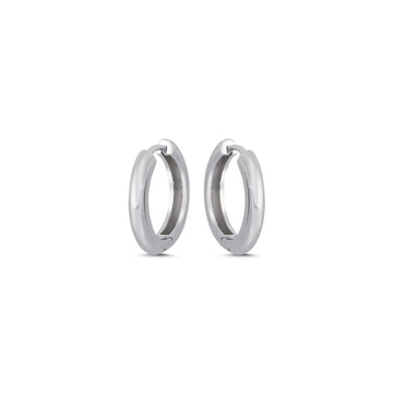 Perfect Circle Silver Hoop Earrings   - Porterist 1