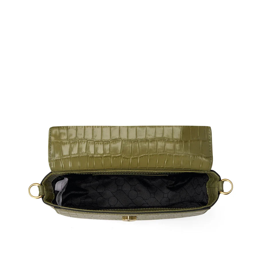 Oryany Lottie Croco Crossbody Small Handbags Leaf Olive 
