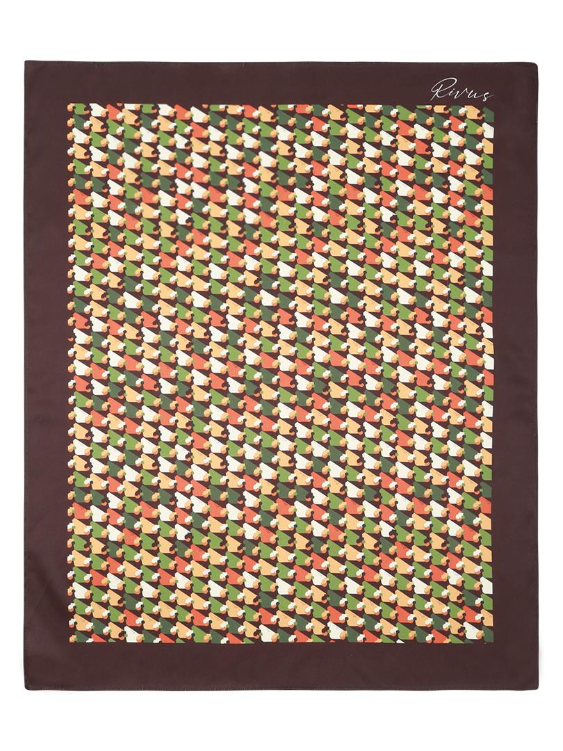 Multi Pattern Scarf - Brown