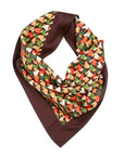 Multi Pattern Scarf - Brown