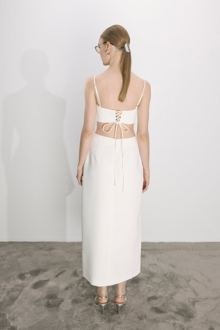 Lea Maxi Skirt in Blanche