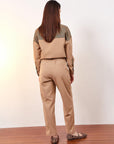 High Waist Ironed Trousers Milk Brown