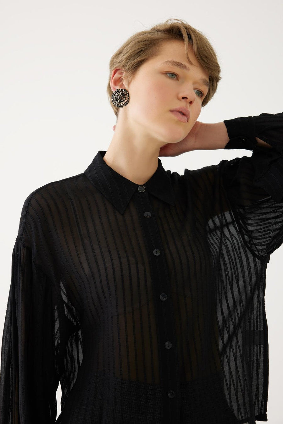 Black Textured Shirt | Porterist