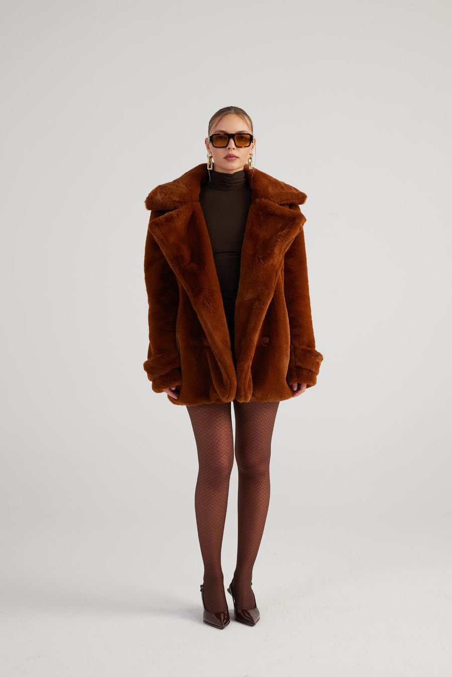 Mobby Fur Jacket Coffee