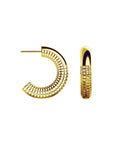 1.0’ Luki Gold Plated Ring Earrings | Porterist