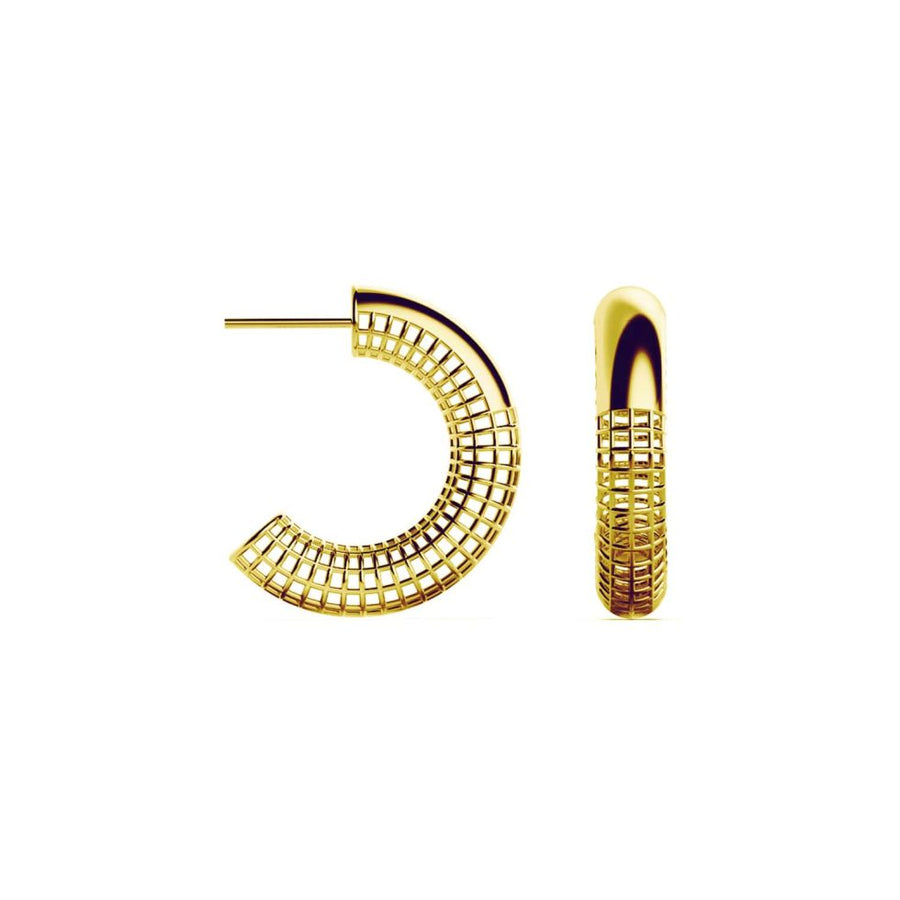 1.0’ Luki Gold Plated Ring Earrings | Porterist