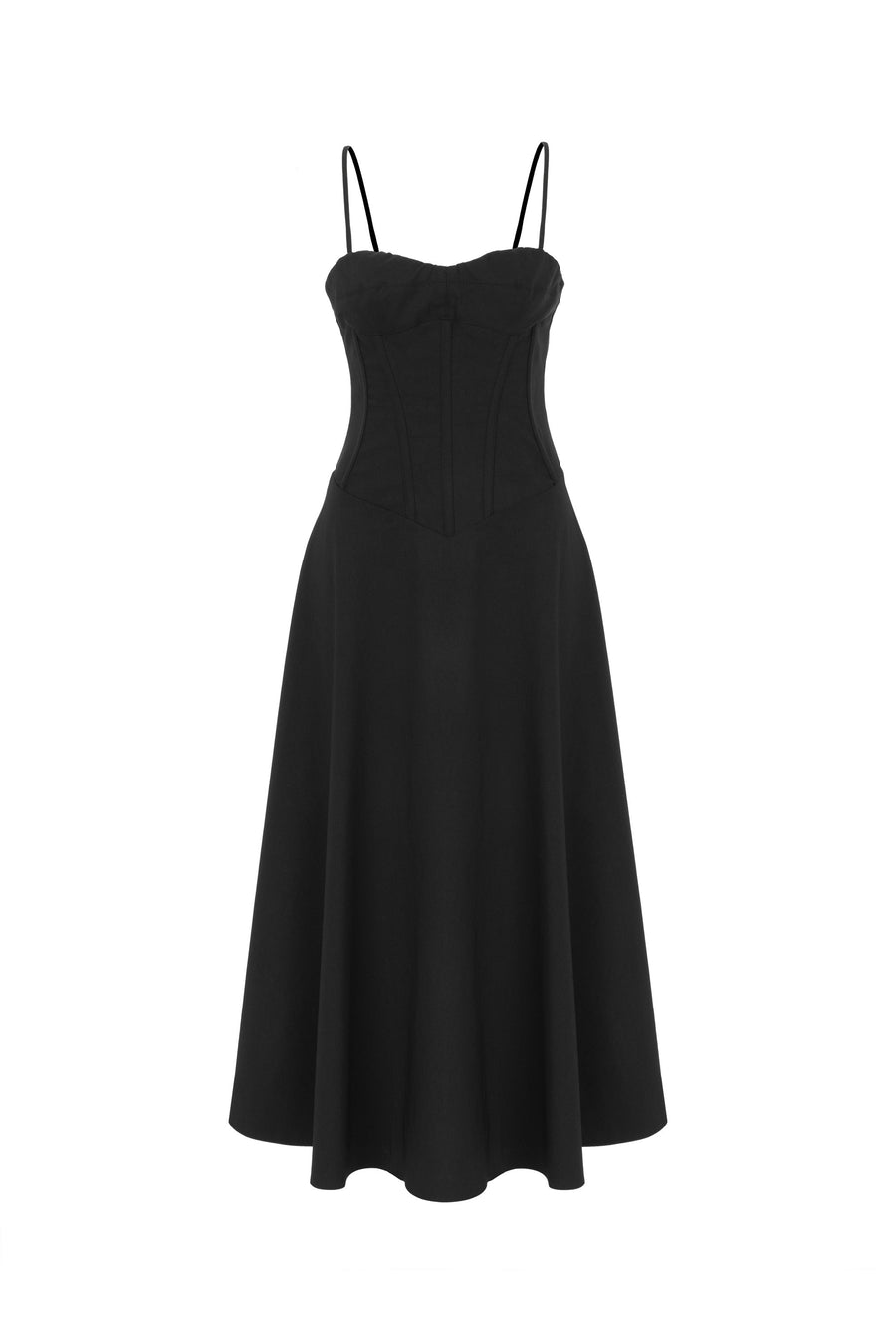 Corset Detailed Midi Dress