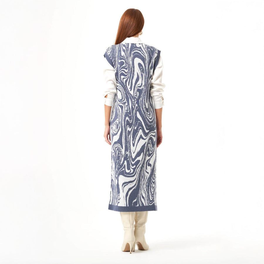 Mizalle Dress Indigo Apparel Indigo