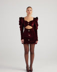 Raquel Dress Burgundy