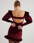 Raquel Dress Burgundy