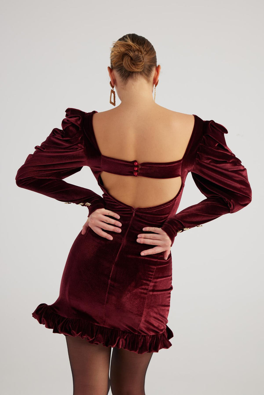 Raquel Dress Burgundy