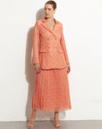 Pleated Lace Skirt Peach