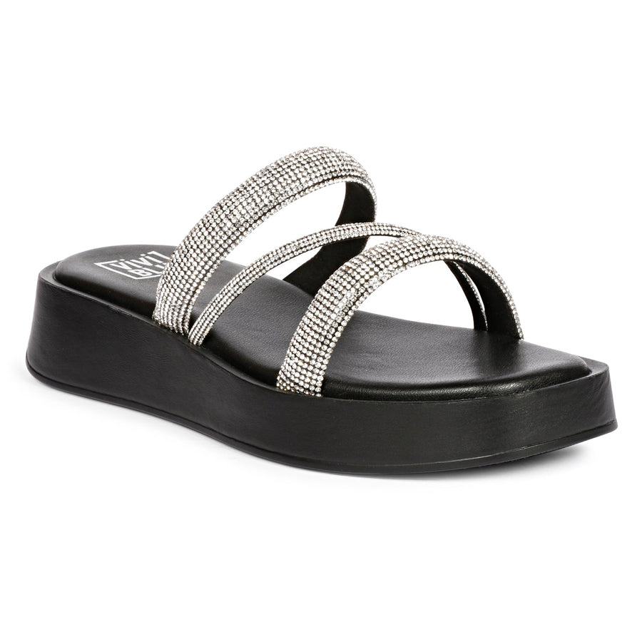 Vivi Blu Ren Flats Footwear Black Silver 