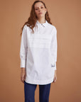 Embroidered Poplin Tunic White