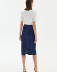 Navy Blue Denim Skirt | Porterist