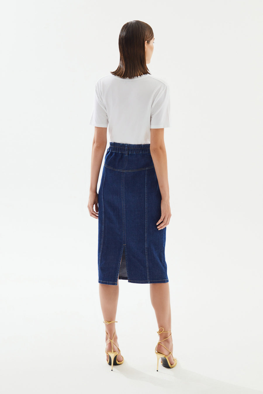 Navy Blue Denim Skirt | Porterist