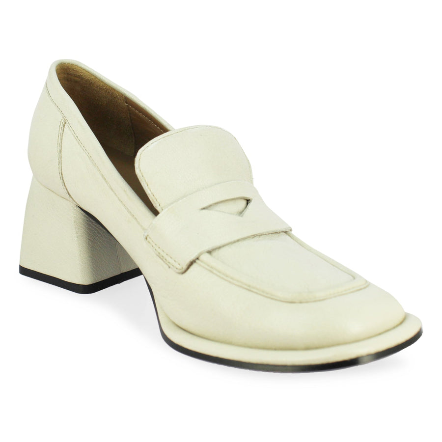 Saint G Viviana Heel Loafers Off White 