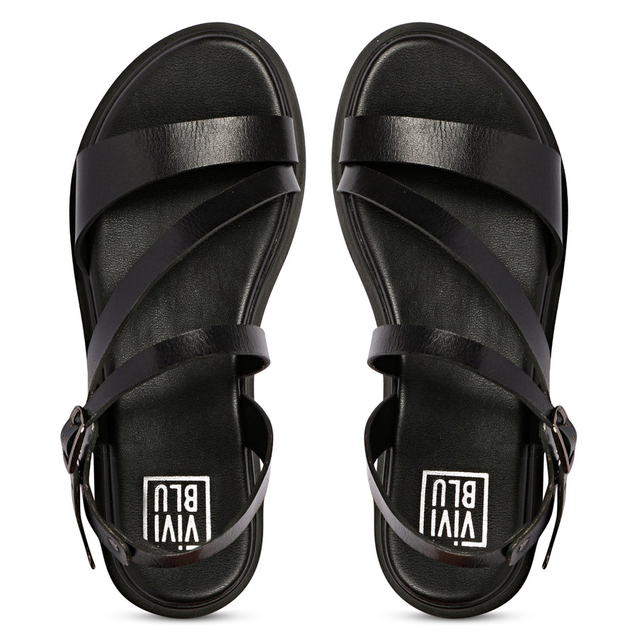 Vivi Blu Kamla Flats Footwear Black 