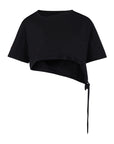 Free Heaven Crop String Tshirt - Jet Black