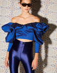 Balloon Sleeve Crop Top | Porterist