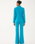 Turquoise Slim Fit Jacket | Porterist