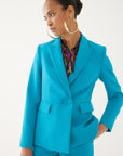 Turquoise Slim Fit Jacket | Porterist