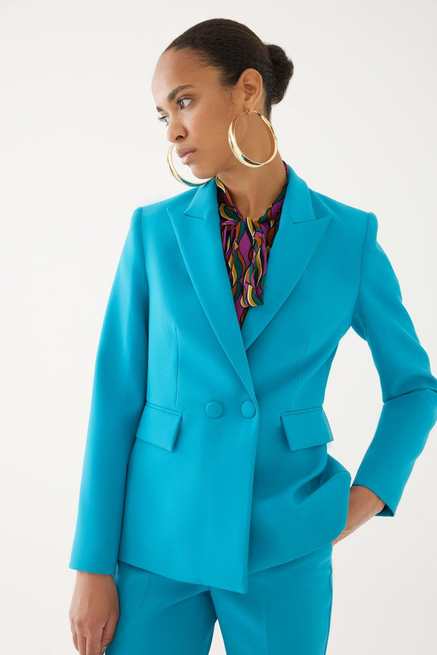 Turquoise Slim Fit Jacket | Porterist