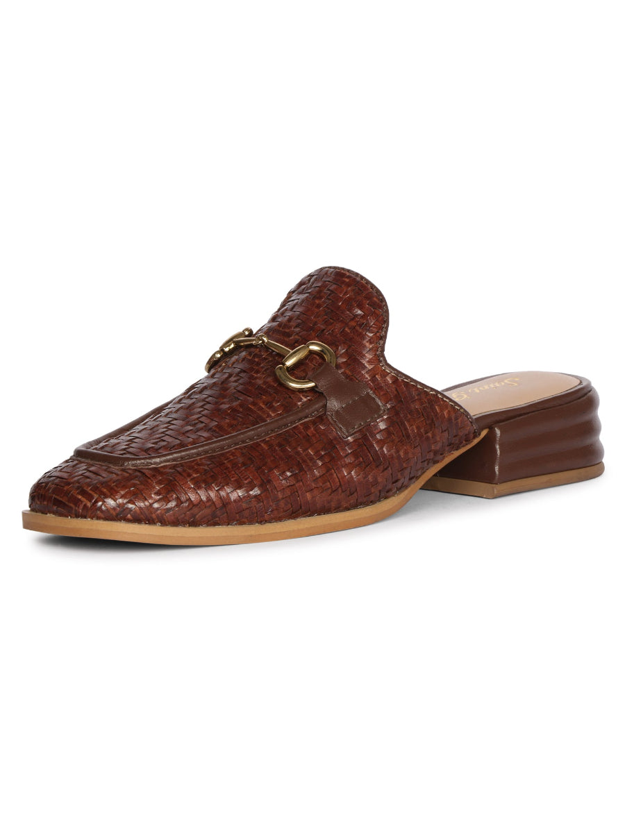 Brown Izaan - Heeled Mule