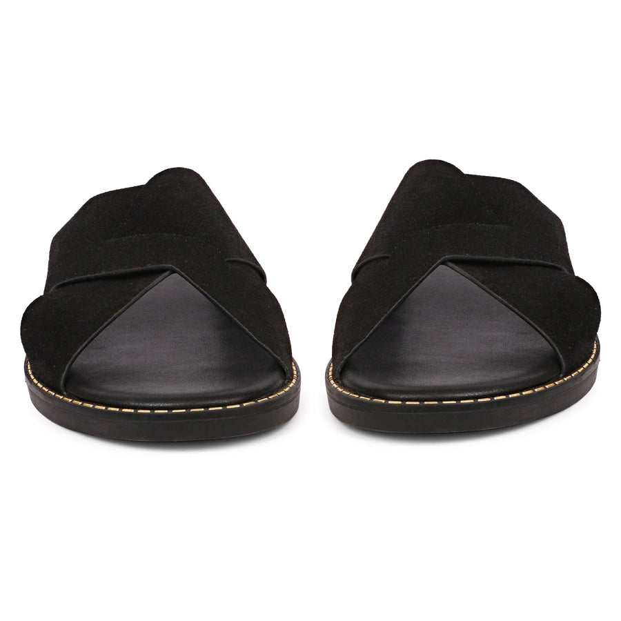 Vivi Blu Blossom Flats Footwear Black 