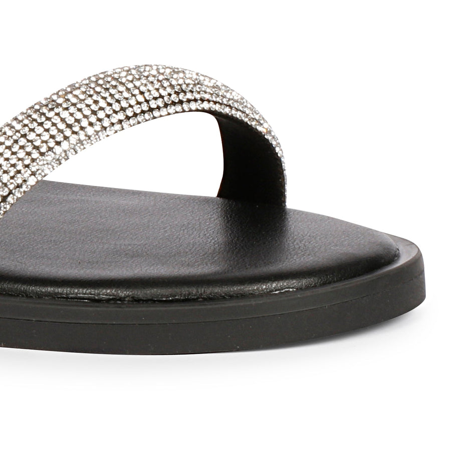 Vivi Blu Zaeneb Flats Footwear Black Silver 