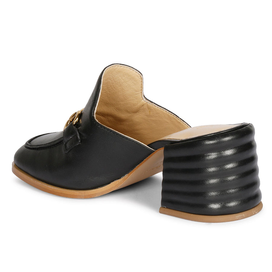 Saint G Julia Heel Loafers Black 