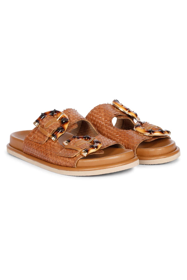 Saint G - Venice Flat Sandals Footwear - Cuoio