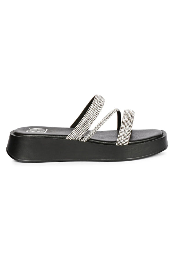 Vivi Blu - Ren Flats Footwear - Black/Silver