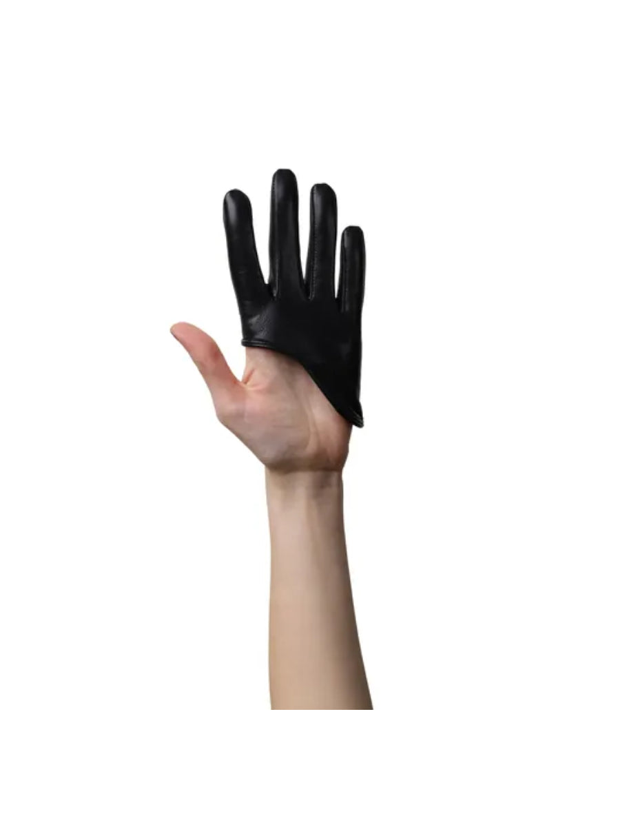 Black Marseille Leather Gloves