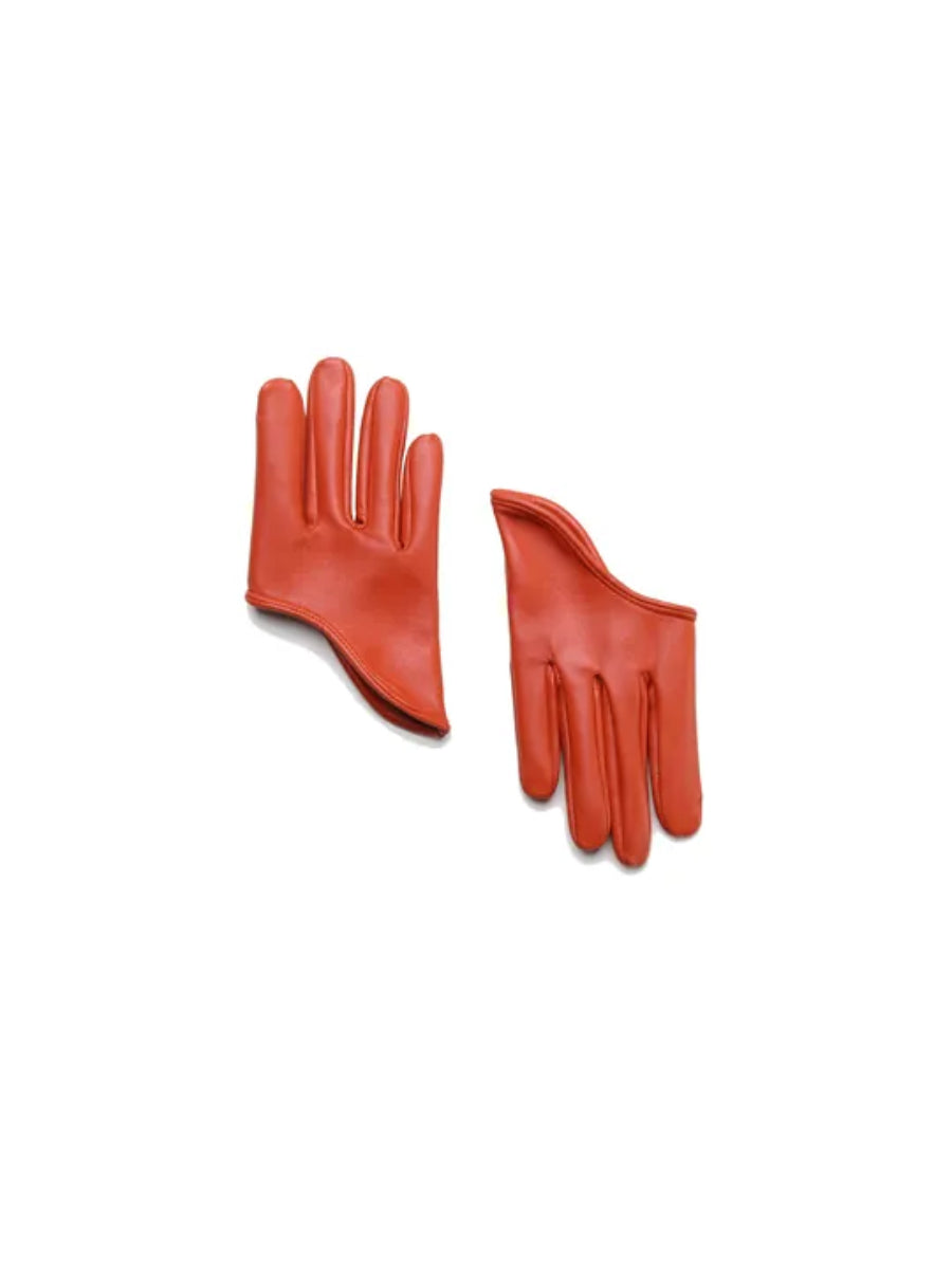 Orange Marseille Leather Gloves