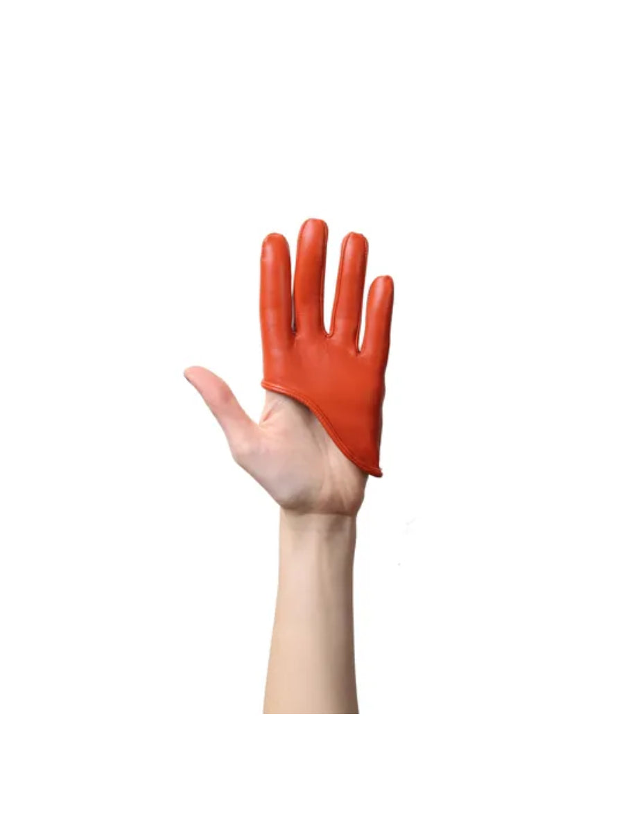 Orange Marseille Leather Gloves