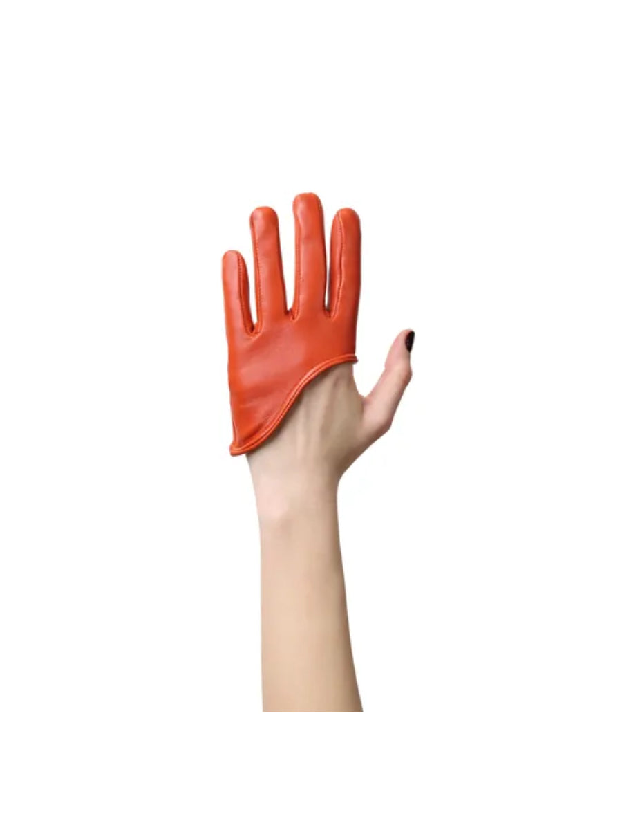 Orange Marseille Leather Gloves