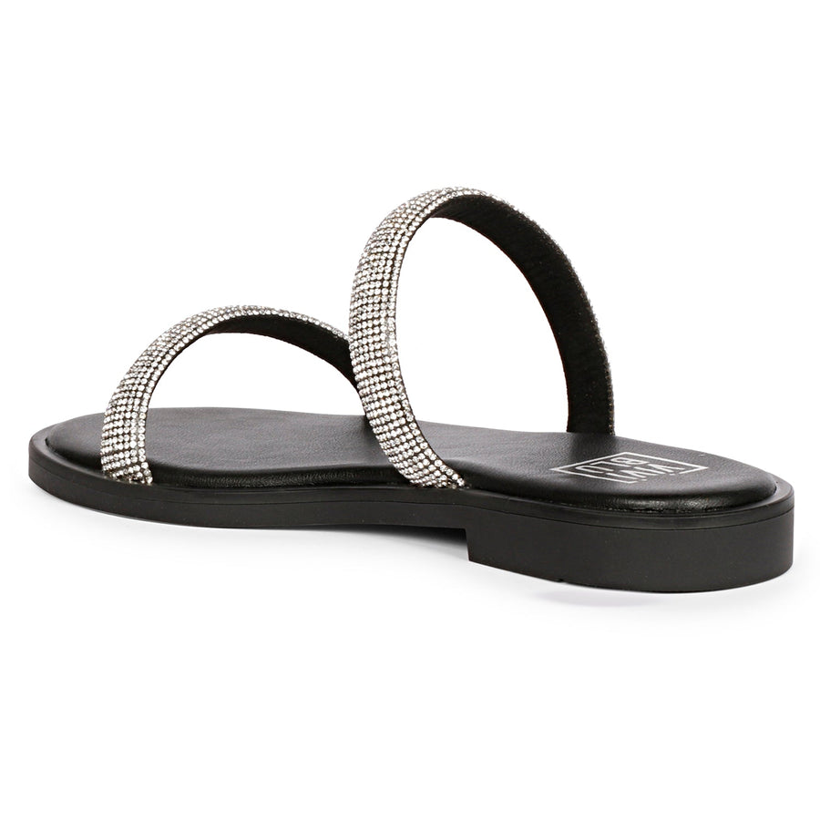 Vivi Blu Zaeneb Flats Footwear Black Silver 