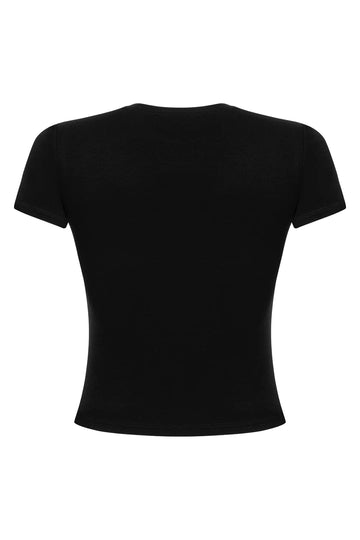 Slim Fit Black T Shirt  - Porterist 1