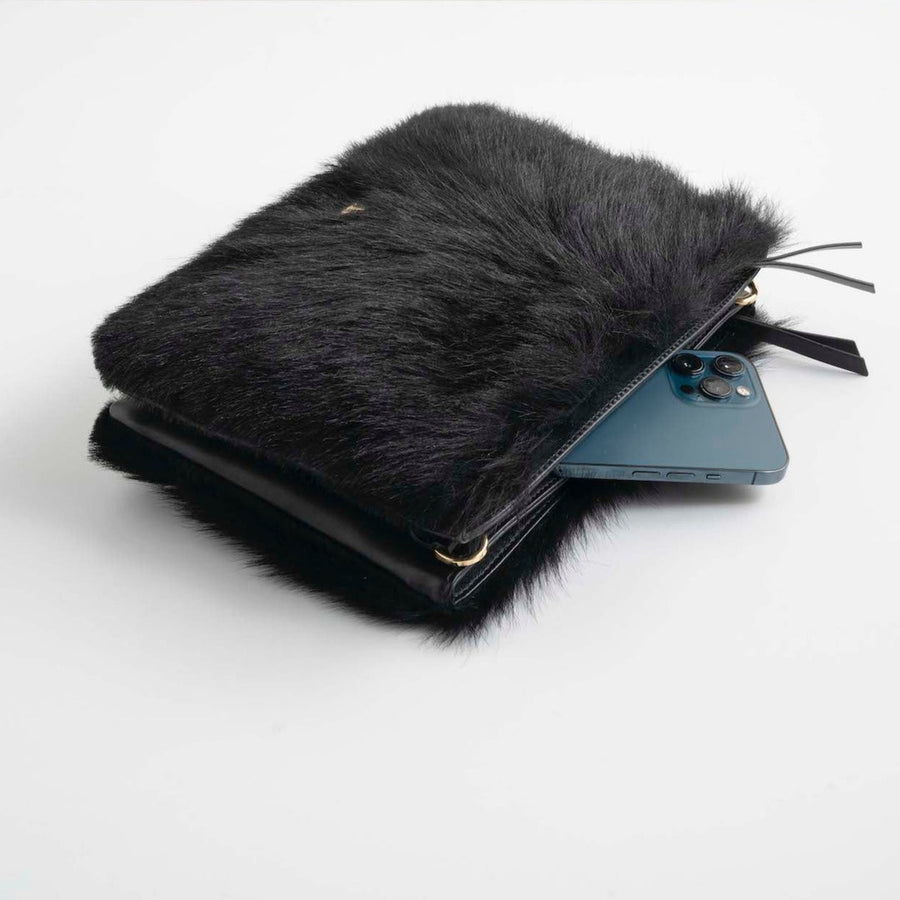 Nicole Bag - Black Fur | Porterist