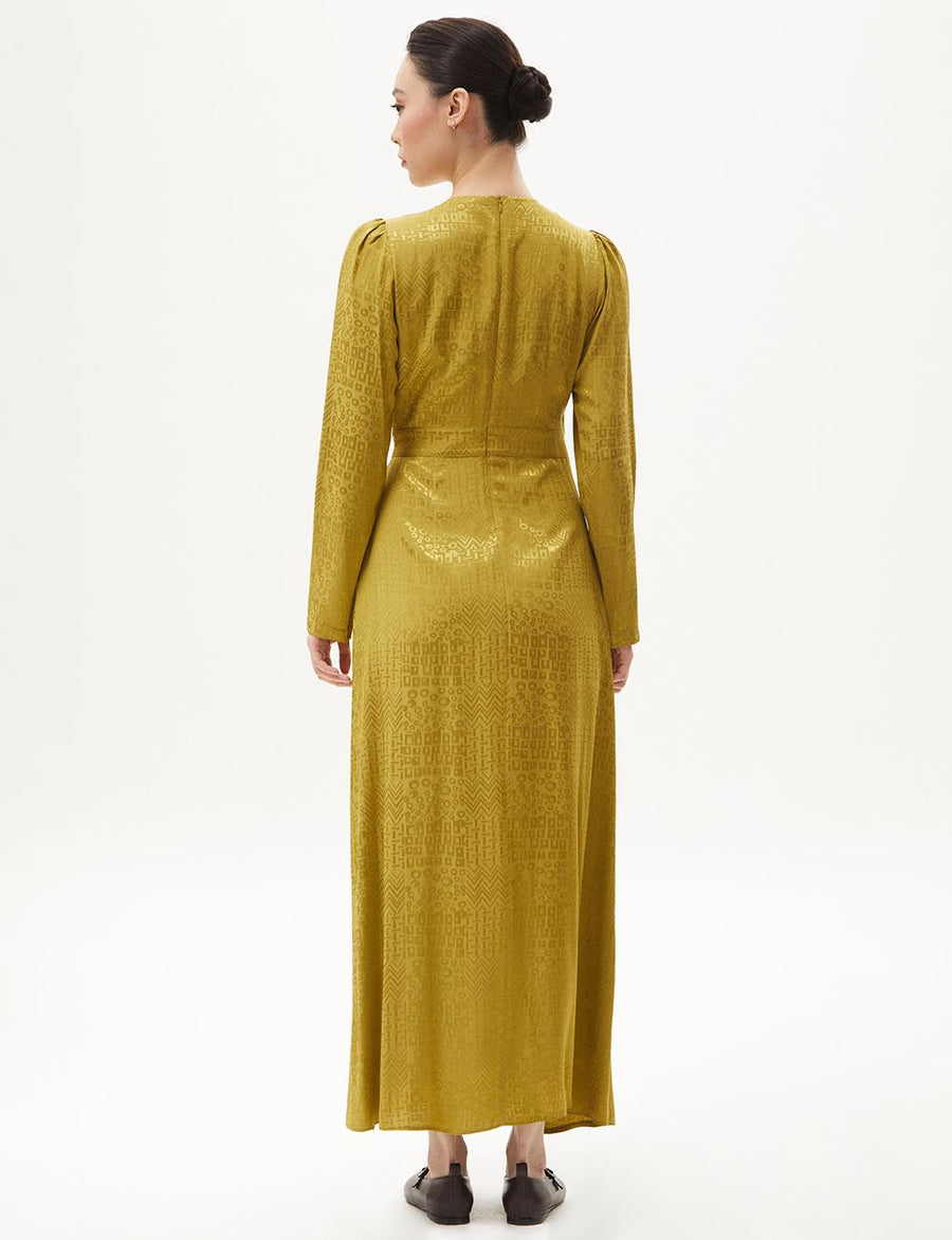 Metal Buckle Detailed Stylish Khaki Dress Fınal Item - Porterist 3